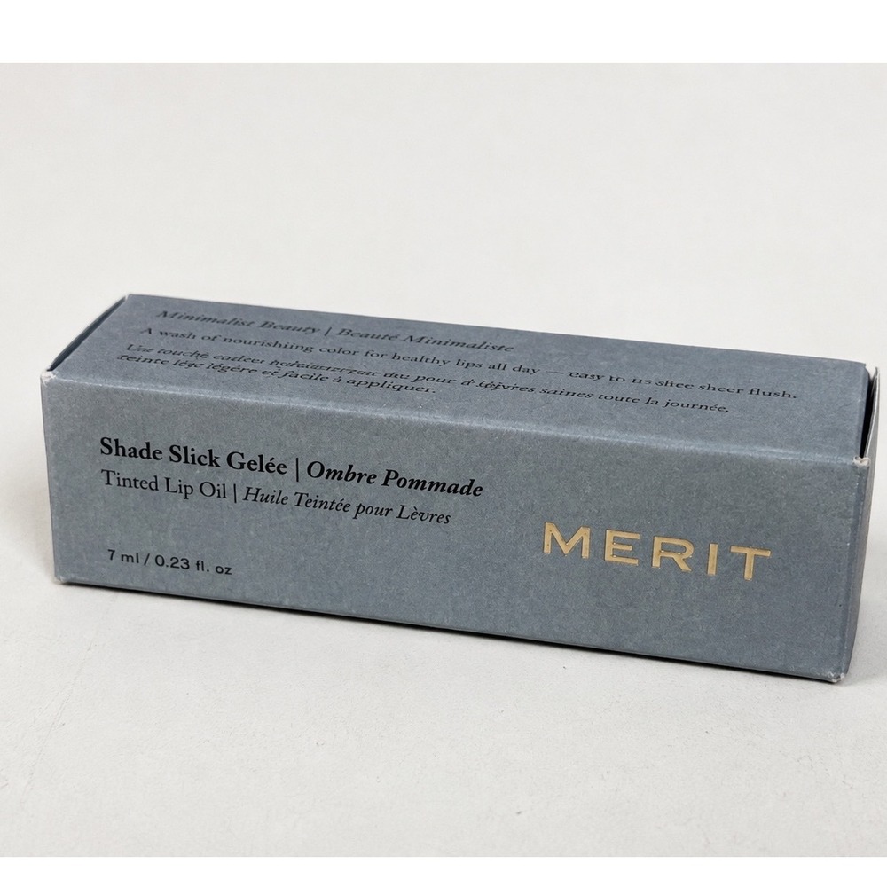 MERIT Shade Slick Gelee Tinted Lip Oil Les Deux Hydrating Sheer 7ml Vegan New